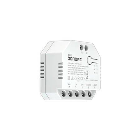 Sonoff Dual R3 WiFi-s okosrelé, két áramkörös, fogyasztásméréssel, redőnyvezérléssel