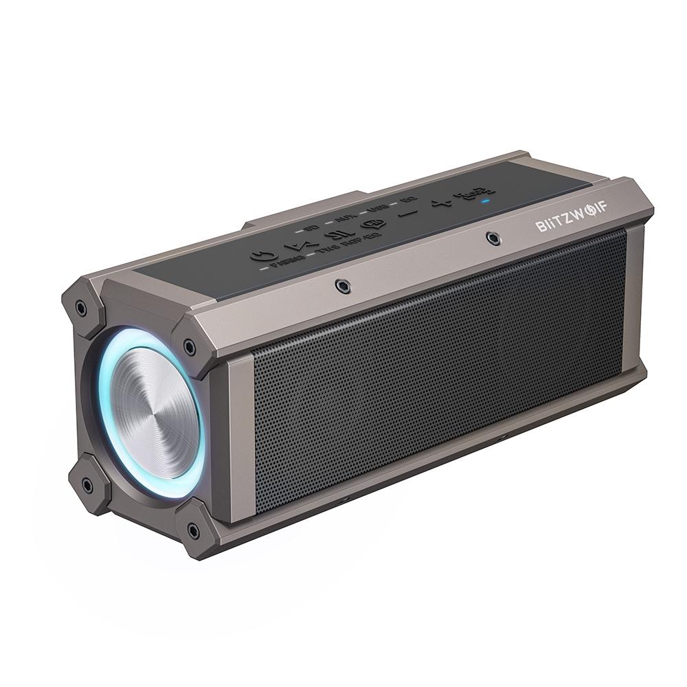 BlitzWolf® BW-WA3: 5000mAh vezeték nélküli Bluetooth hangszóró beépített mélynyomóval (100W)