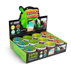 MNC újrafelhasználható tisztító gél műszerfalhoz és billentyűzethez visszazárható tégelyben - 200 g, többféle illattal