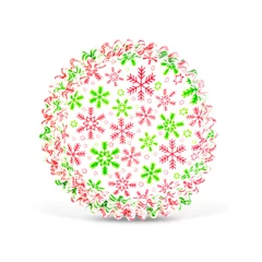 Karácsonyi muffinpapír hópehely mintával - 40 db / csomag