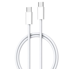 LDNIO extra erős USB-C/USB-C fonott kábel, 1m (fehér)