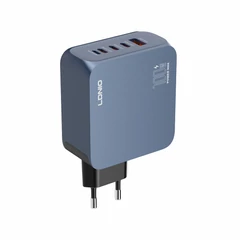 LDNIO Q8 100W GaN hálózati gyorstöltő többportos kialakítással (3xUSB-C + Lightning + USB-A)