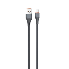 LDNIO extra erős USB/USB-C fonott kábel, 30W 1 m (szürke)