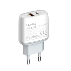 LDNIO mini gyorstöltő USB és USB-C kimenettel, 20W