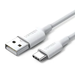 UGREEN USB-A/USB-C töltő- és adatkábel, 3A, 1 m - Fehér