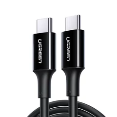 UGREEN USB-C/USB-C gyorstöltő és adatkábel E-Marker chippel, 100W, 1 m - Fekete