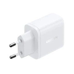 UGREEN 20W-os fali gyorstöltő, dupla porttal (USB-A és USB-C) - Fehér