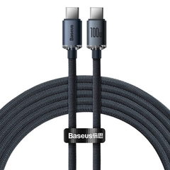 Baseus Crystal Shine USB-C/USB-C kábel, 100W, 1,2m (fekete)