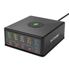 BlitzWolf 868H töltőállomás, vezeték nélküli töltővel és nagy teljesítménnyel (160W)
