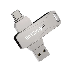 BlitzWolf BW-UPC2 2 az 1-ben pendrive, USB-C és USB3.0, 128GB - Szürke