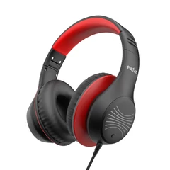 Earfun K3 vezetékes gyerek fejhallgató, hangerőkorlátozás, LED világítással - USB-C - Fekete