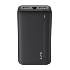 Havit 20000mAh powerbank, 2xUSB, USB-C, 22.5W (fekete)