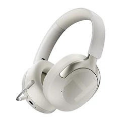 Xiaomi Haylou S40 Bluetooth 6.0 fejhallgató - 360° térhangzás, 5-mikrofonos hibrid ANC, 90 órás üzemidő, LDAC (krémszínű)