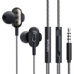 BlitzWolf® AIRAUX AA-HE4: 3.5mm vezetékes fülhallgató mikrofonnal, meeting headset