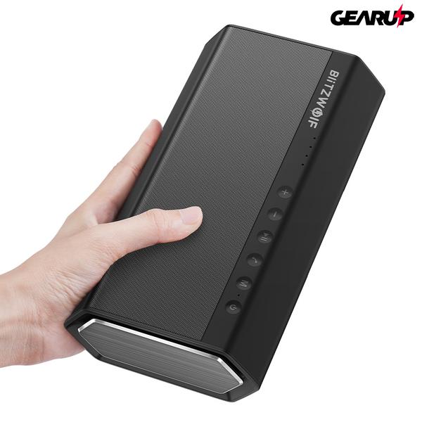 BlitzWolf® BW-AS2: 5200mAh Double Driver vezeték nélküli Bluetooth hangszóró beépített mélynyomóval (40W) BlitzWolf® BW-AS2: 5200mAh Double Driver vezeték nélküli Bluetooth hangszóró beépített mélynyomóval (40W)