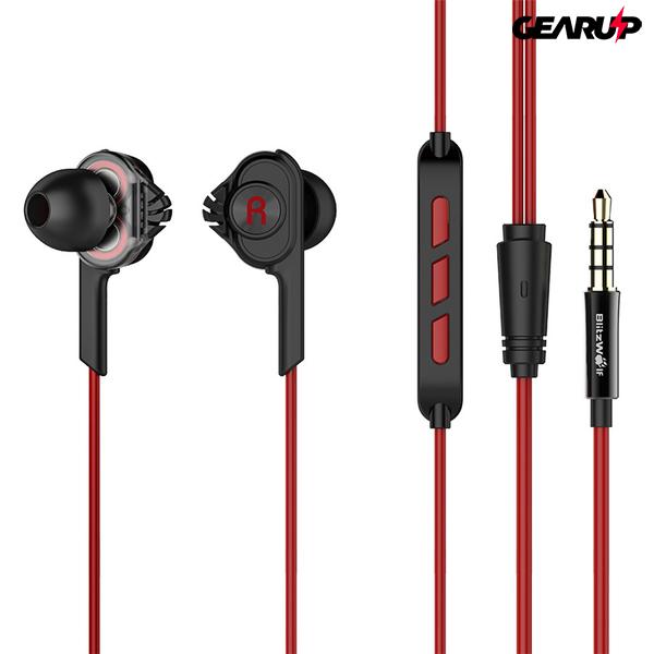 BlitzWolf® BW-ES2: Dual Dynamic Driver In-ear mikrofonos fülhallgató BlitzWolf® BW-ES2: Dual Dynamic Driver In-ear mikrofonos fülhallgató