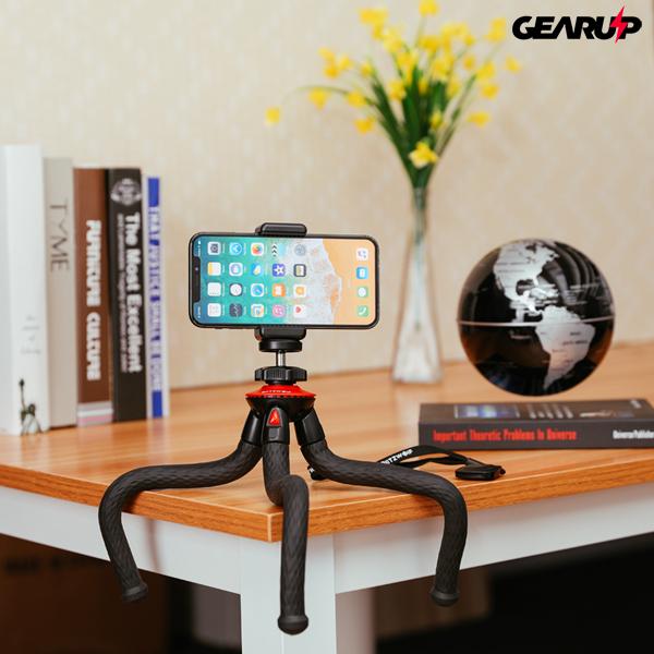 BlitzWolf® BW-BS7: Octopus hajlítható lábú bluetooth selfie bot okostelefonhoz és kamerához - Fekete BlitzWolf® BW-BS7: Octopus hajlítható lábú bluetooth selfie bot okostelefonhoz és kamerához - Fekete