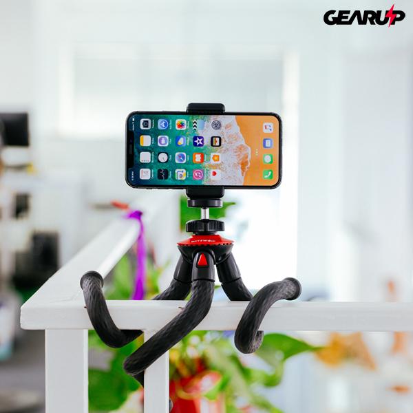 BlitzWolf® BW-BS7: Octopus hajlítható lábú bluetooth selfie bot okostelefonhoz és kamerához - Fekete BlitzWolf® BW-BS7: Octopus hajlítható lábú bluetooth selfie bot okostelefonhoz és kamerához - Fekete