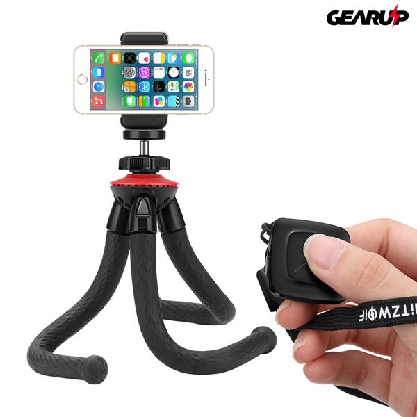 BlitzWolf® BW-BS7: Octopus hajlítható lábú bluetooth selfie bot okostelefonhoz és kamerához - Fekete BlitzWolf® BW-BS7: Octopus hajlítható lábú bluetooth selfie bot okostelefonhoz és kamerához - Fekete