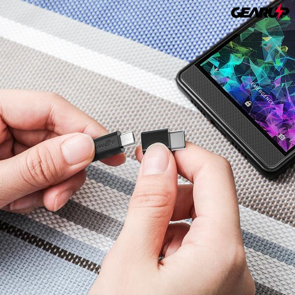 BlitzWolf® BW-MT2: Micro USB lapos töltő- és adatkábel, Type C átalakítóval - 1m BlitzWolf® BW-MT2: Micro USB lapos töltő- és adatkábel, Type C átalakítóval - 1m