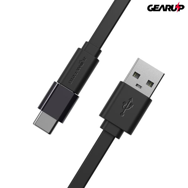 BlitzWolf® BW-MT2: Micro USB lapos töltő- és adatkábel, Type C átalakítóval - 1m BlitzWolf® BW-MT2: Micro USB lapos töltő- és adatkábel, Type C átalakítóval - 1m