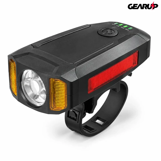 Kép 1/2 - BIKIGHT kerékpár lámpa 4 féle üzemmóddal - 300 lm, 1200mAh