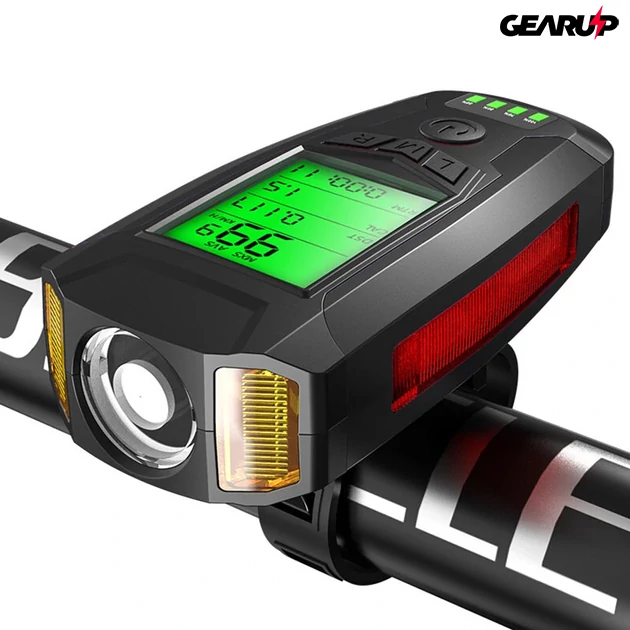 Kép 1/2 - BIKIGHT kerékpár lámpa 4 féle üzemmóddal - 300 lm, 1200mAh