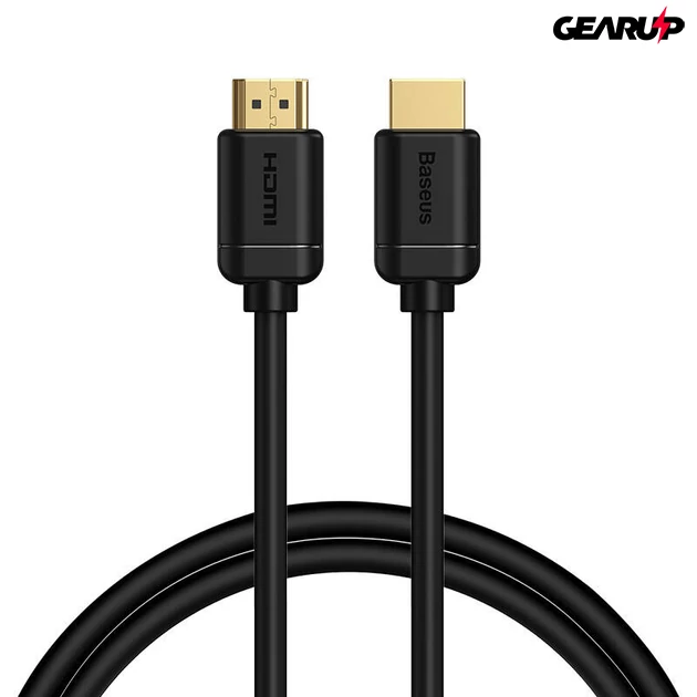 Kép 1/6 - Baseus HDMI kábel, 4K 60Hz, 3D, HDR, 18Gbps, 1m (fekete)