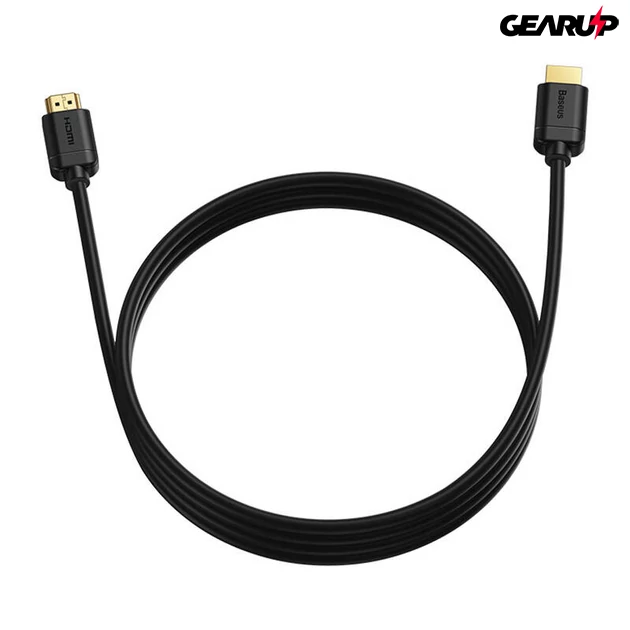 Kép 6/6 - Baseus HDMI kábel, 4K 60Hz, 3D, HDR, 18Gbps, 1m (fekete)