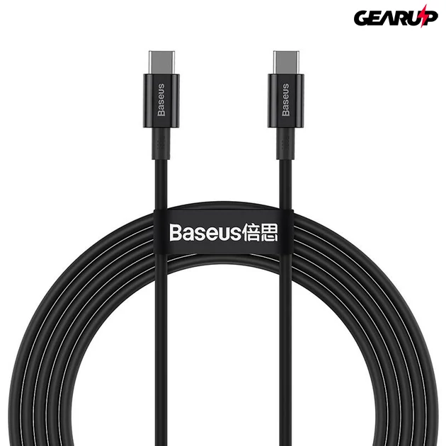 Kép 1/6 - Baseus Superior Series USB-C-USB-C kábel, 100 W, 1 m (fekete)