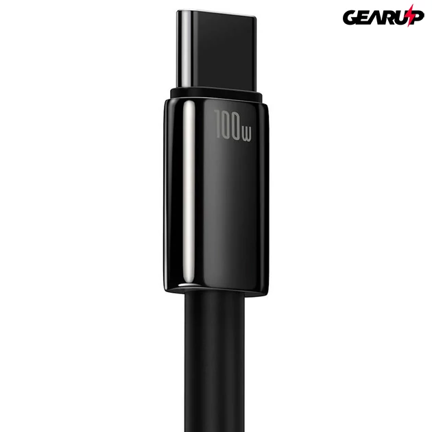 Kép 3/5 - Baseus Tungsten Gold USB-USB-C kábel, 100W, 2m (fekete)