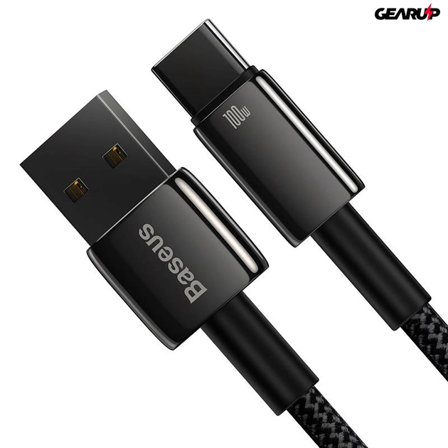 Baseus Tungsten Gold USB-USB-C kábel, 100W, 2m (fekete)