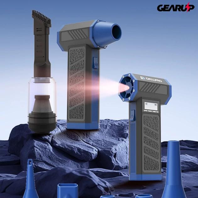 Kép 6/7 - DRILLPRO P30 hordozható levegős tisztító és porszívó, LED fénnyel és kijelzővel