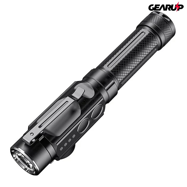 Kép 4/5 - Superfire J05 többfunkciós zseblámpa – UV fény, mágneses talp, powerbank, 2 fokozat