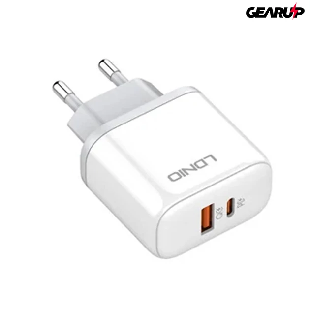 Kép 2/4 - LDNIO gyorstöltő USB és USB-C kimenettel + Lightning kábellel, 45W