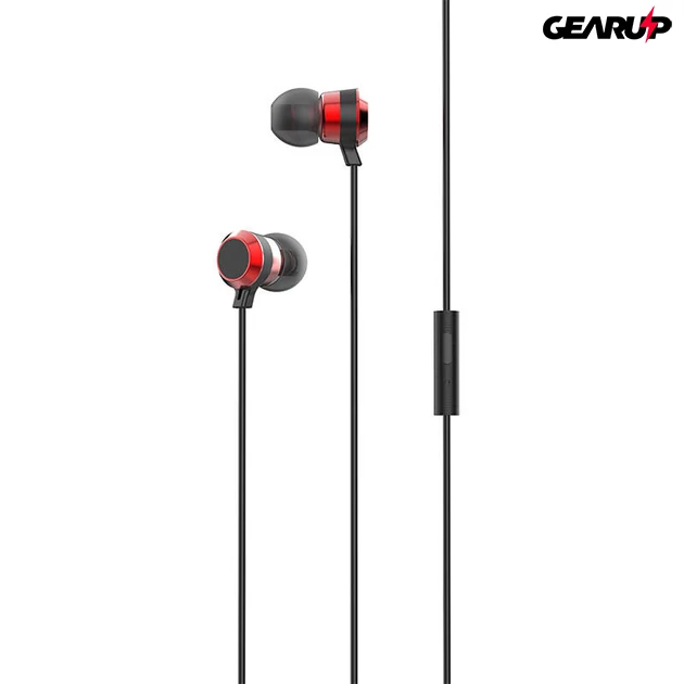 Kép 1/3 - LDNIO HP02 3.5mm vezetékes fülhallgató mikrofonnal - fekete