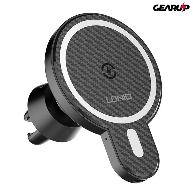 Kép 3/4 - MA20 with inductive charger 15W and metal ring (Black)