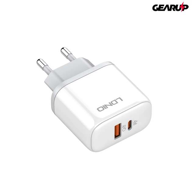 Kép 5/10 - LDNIO gyorstöltő USB és USB-C kimenettel + USB-C kábellel, 45W