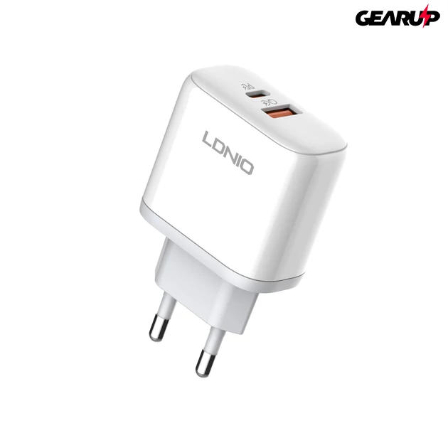 Kép 9/10 - LDNIO gyorstöltő USB és USB-C kimenettel + USB-C kábellel, 45W