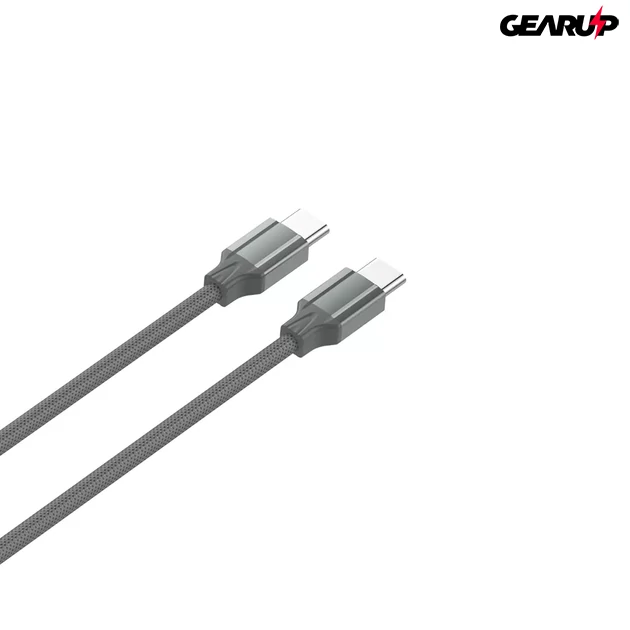 Kép 4/6 - LDNIO extra erős USB-C/USB-C kábel, 100W, 1m (szürke) Kép 4/6 - LDNIO extra erős USB-C/USB-C kábel, 100W, 1m (szürke)