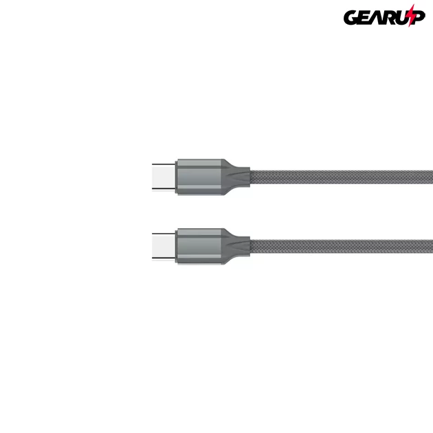 Kép 5/6 - LDNIO extra erős USB-C/USB-C kábel, 100W, 1m (szürke) Kép 5/6 - LDNIO extra erős USB-C/USB-C kábel, 100W, 1m (szürke)
