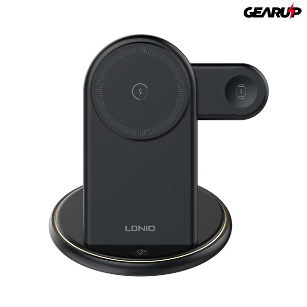 Kép 3/7 - LDNIO 5 az 1-ben vezeték nélküli töltőállvány – telefon/fülhallgató/okosóra töltés + éjjeli fény, telefontartó