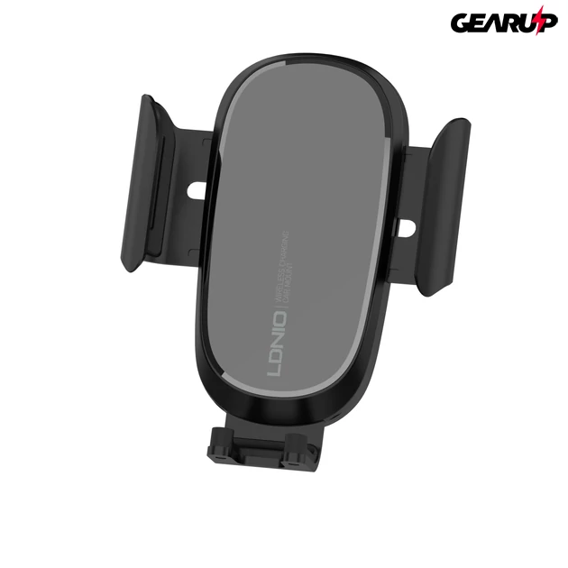 Kép 3/10 - LDNIO autós vezeték nélküli telefon töltő, Qi 15W (fekete)