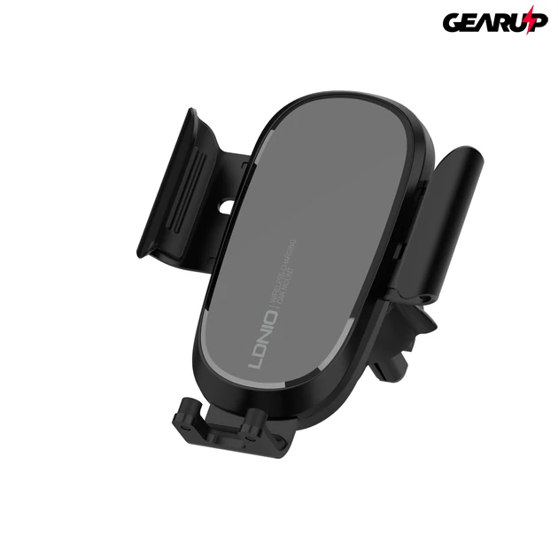 Kép 5/10 - LDNIO autós vezeték nélküli telefon töltő, Qi 15W (fekete)