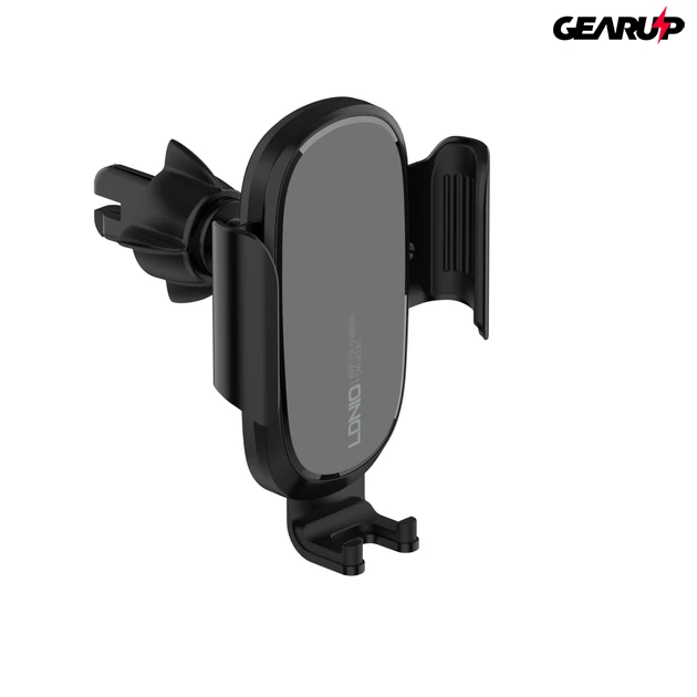 Kép 7/10 - LDNIO autós vezeték nélküli telefon töltő, Qi 15W (fekete)