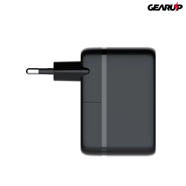 Kép 15/16 - LDNIO GAN gyorstöltő 3 féle kimenettel, USB-C kábellel, 3 cserélhető fejjel utazáshoz, 65W