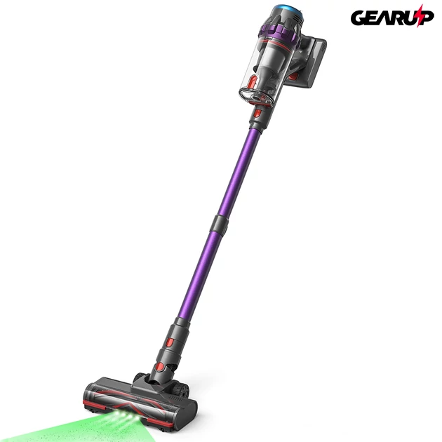 Kép 1/8 - Lubluelu G10 vezeték nélküli állóporszívó erős 45 kPa szívóteljesítménnyel, 50 perces üzemidővel és 7 fokozatú szűrőrendszerrel