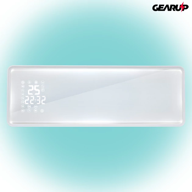 Kép 2/4 - Somogyi Home FKF 54203 SMART fali ventilátoros fűtőtest üveg előlappal, távirányítóval, 2000W
