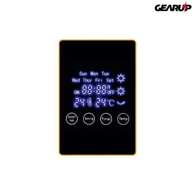 Kép 4/6 - Somogyi Home FKF 59201 fali ventilátoros fűtőtest LCD kijelzővel, STOP programmal, távirányítóval, 2000 W