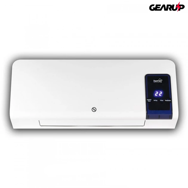 Kép 2/6 - Somogyi Home FKF 59201 fali ventilátoros fűtőtest LCD kijelzővel, STOP programmal, távirányítóval, 2000 W